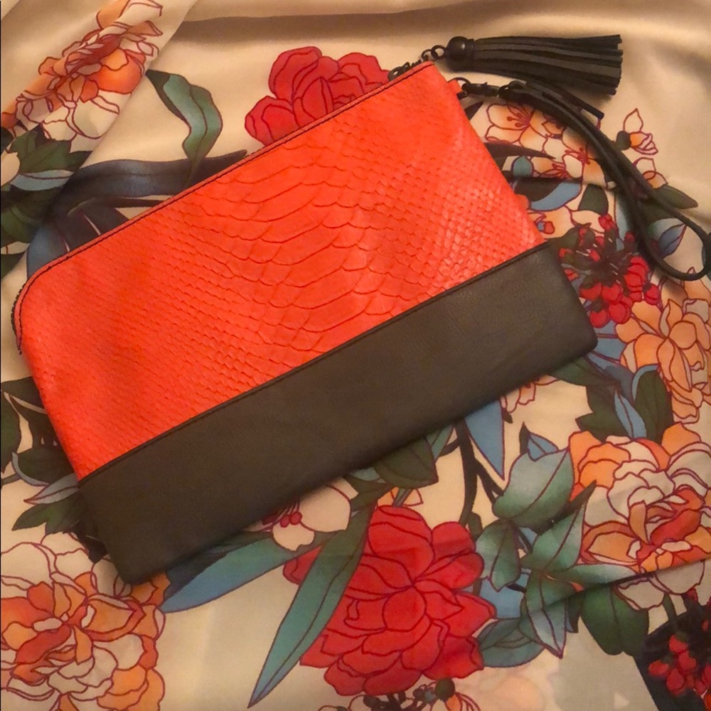 Worthington Faux Snakeskin Clutch